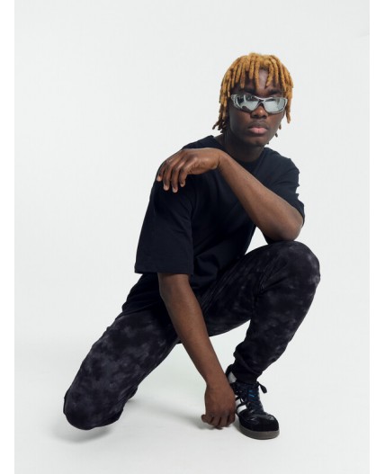 Брюки черный тай-дай1