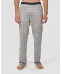 Брюки черная клетка на сером