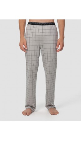 Брюки черная клетка на сером