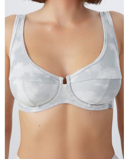 Бюстгальтер серый тай дай