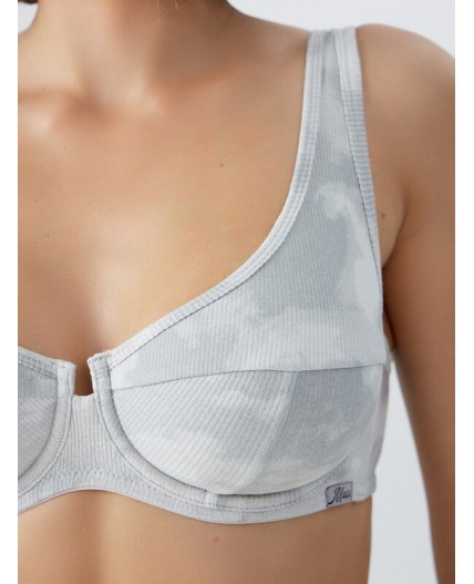 Бюстгальтер серый тай дай