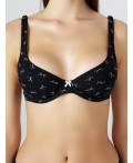 Бюстгальтер бантики на черном