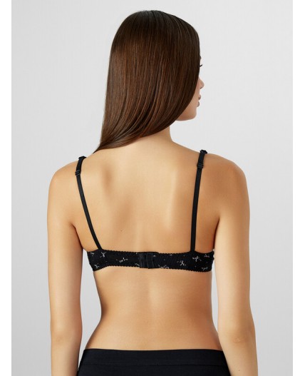 Бюстгальтер бантики на черном
