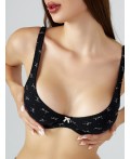 Бюстгальтер бантики на черном