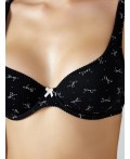 Бюстгальтер бантики на черном