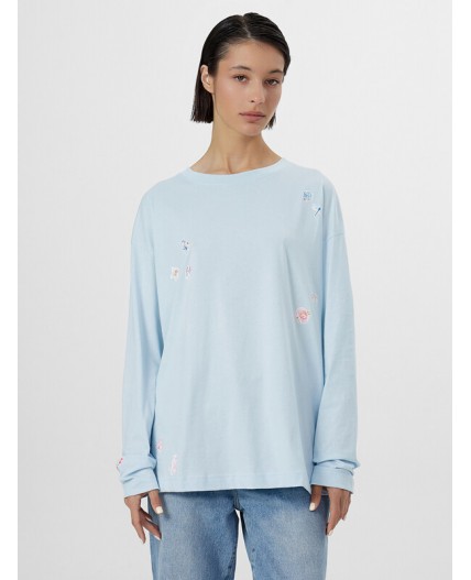 Джемпер голубое небо +печать1