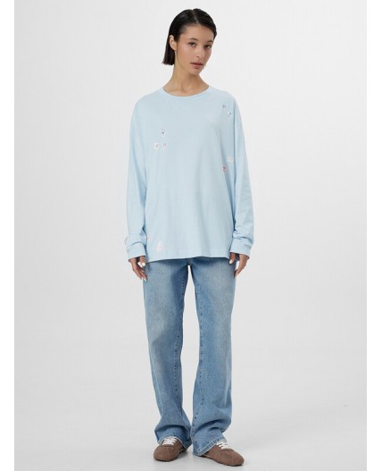 Джемпер голубое небо +печать1