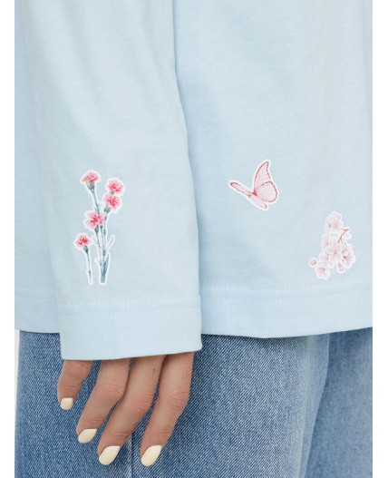 Джемпер голубое небо +печать1