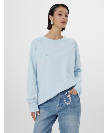 Джемпер голубое небо +печать1