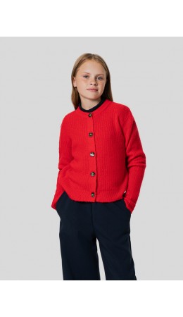 Кардиган рубиново -красный