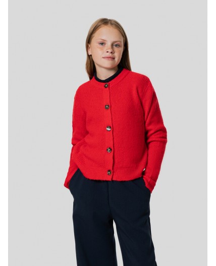 Кардиган рубиново -красный