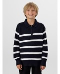 Джемпер белые полоски на темно -синем