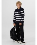 Джемпер белые полоски на темно -синем