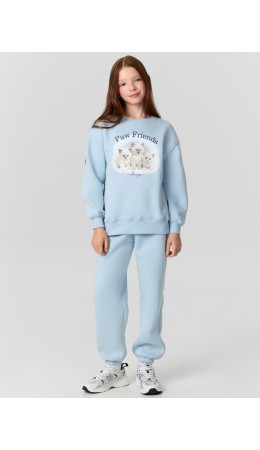 Комплект серо -голубой +печать