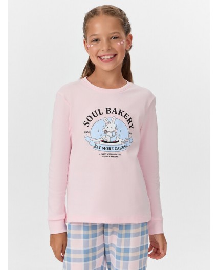 Комплект розовый +клетка голубой/розовый