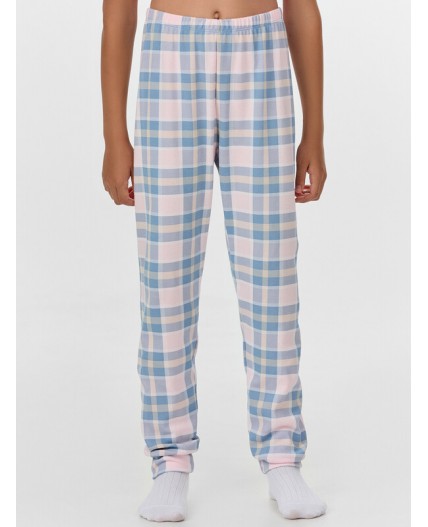 Комплект розовый +клетка голубой/розовый