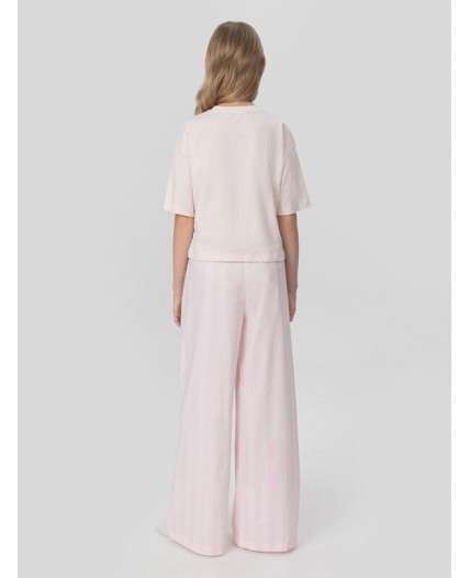 Комплект розовый зефир +полоски на зефире