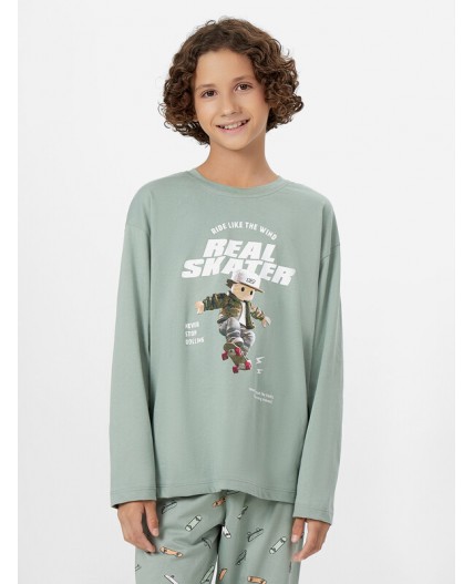 Комплект зеленый лед +скейты на зеленом