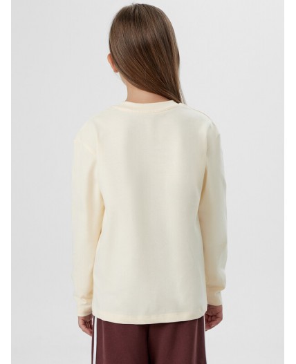 Лонгслив топленое молоко +печать