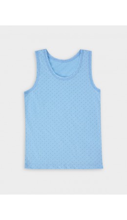 Майка синие точки на голубом