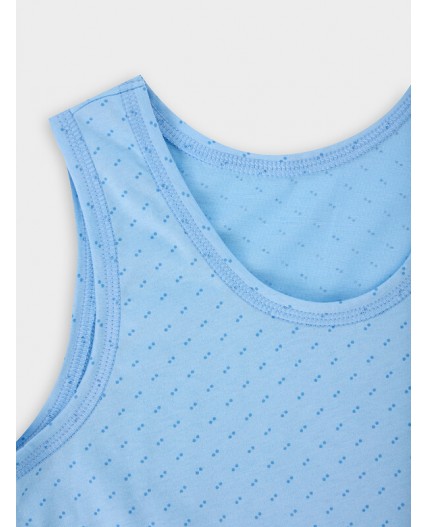 Майка синие точки на голубом