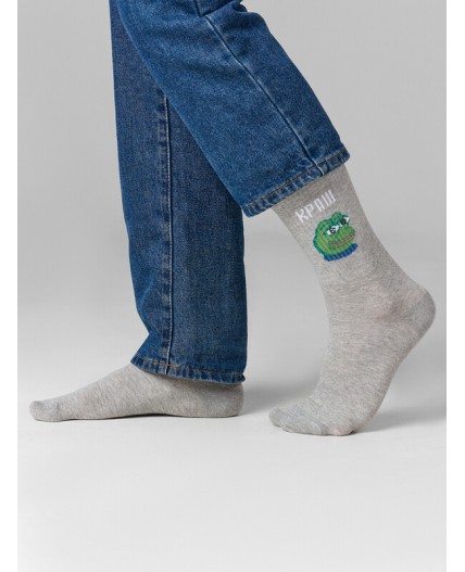 Носки серый меланж