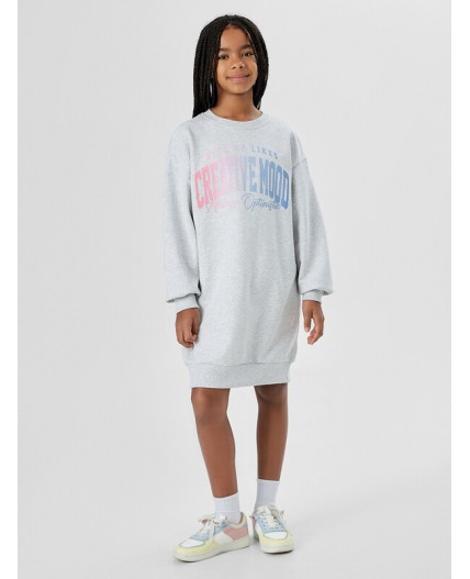 Платье серый меланж 4306-А +печать2