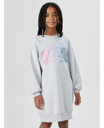 Платье серый меланж 4306-А +печать2