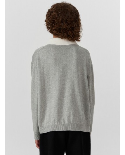 Поло св.серый меланж