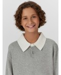 Поло св.серый меланж