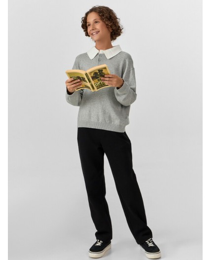 Поло св.серый меланж