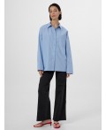 Рубашка белые полосы на т.голубом