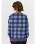Джемпер клетка на синем