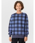 Джемпер клетка на синем