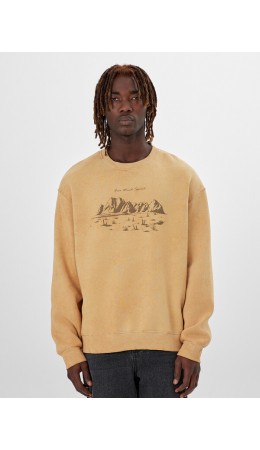 Свитшот ACID WASH песчаный +печать