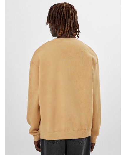 Свитшот ACID WASH песчаный +печать