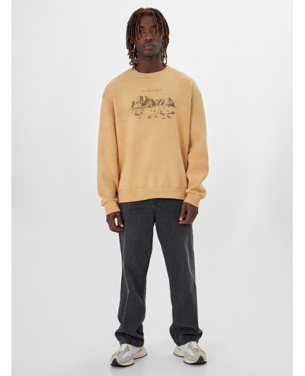 Свитшот ACID WASH песчаный +печать