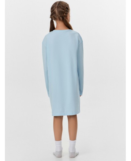 Сорочка голубой +печать