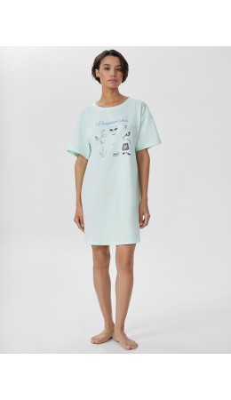 Сорочка св.мята +печать