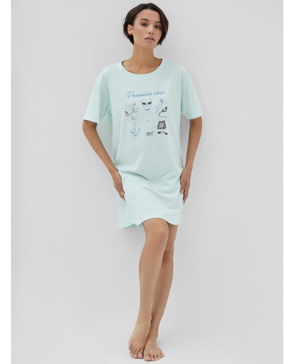 Сорочка св.мята +печать