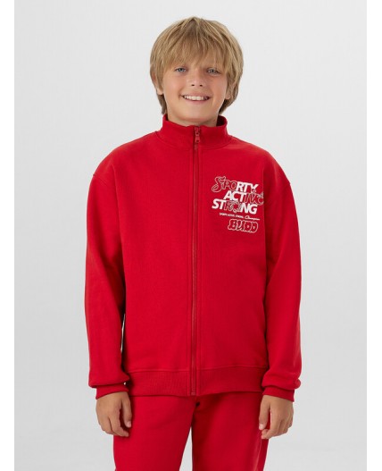 Толстовка алый +печать