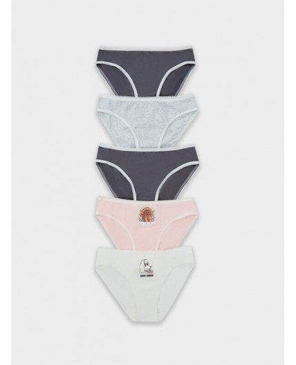 Трусы св.молочный +печать