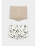 Трусы граффити на молочном +бежевый