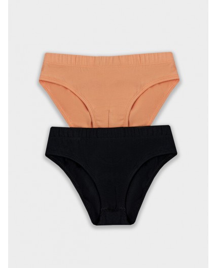 Трусы персик +черный
