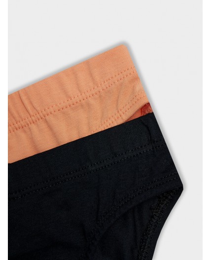 Трусы персик +черный