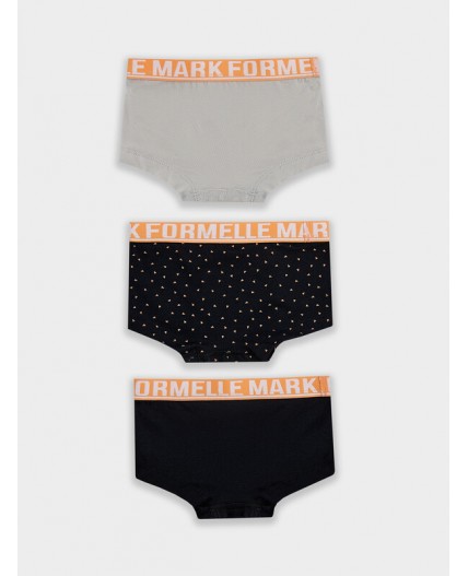 Трусы мрамор +треугольники на черном +черный