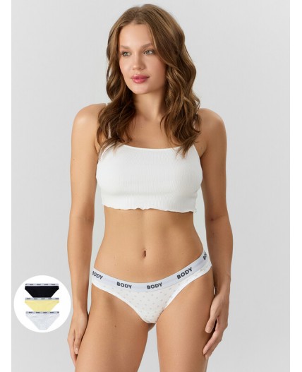 Трусы серо -белый горох