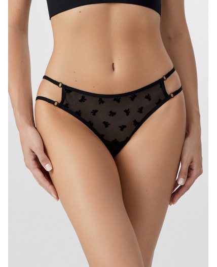 Трусы бантики на черном