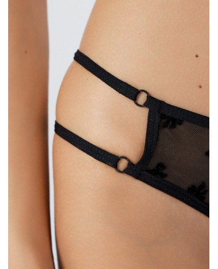 Трусы бантики на черном