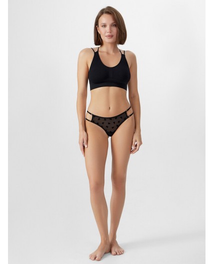 Трусы бантики на черном